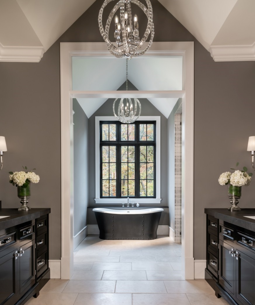 bathroom with symmetrical design