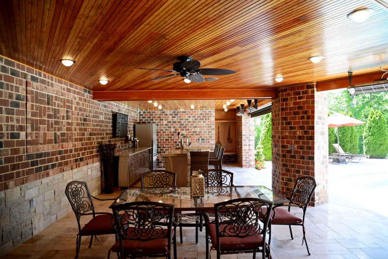 Sunset Hills Outdoor Addition Dining and Bar Area