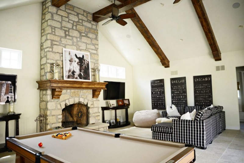 Pool house game room lounge design