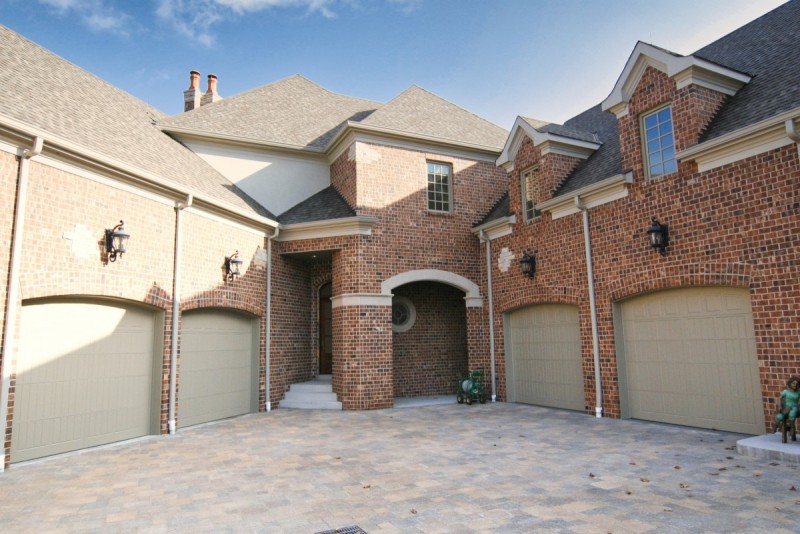 Custom home with motor court