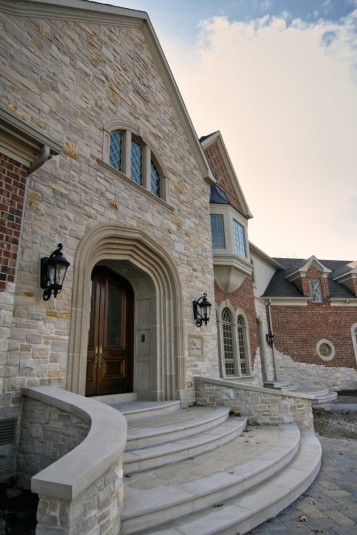 Cut limestone door surrounds design