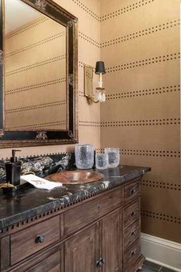 bathroom vanity and wall covering design