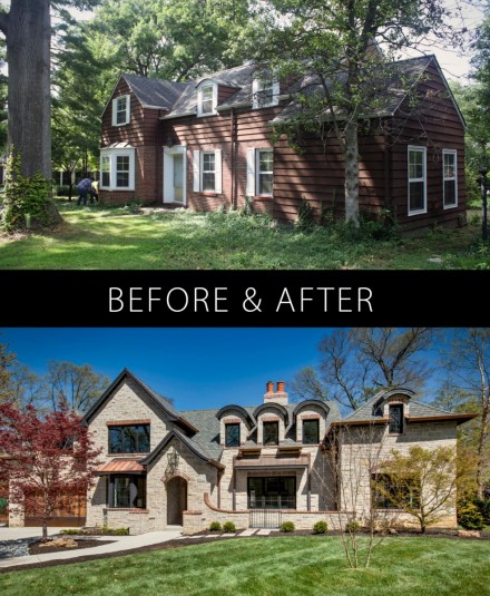 before and after french country architecture design