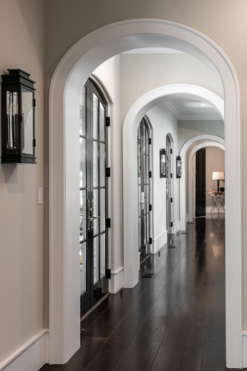custom arched hallway design