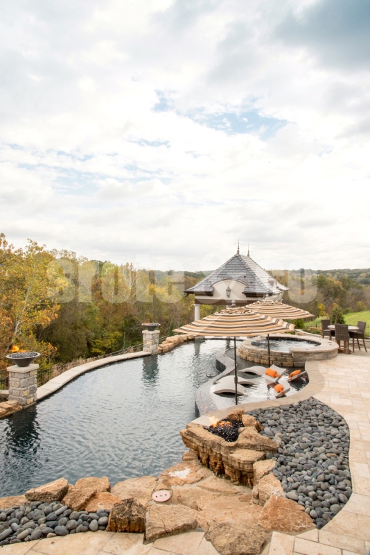 Custom pool overlooking foothills