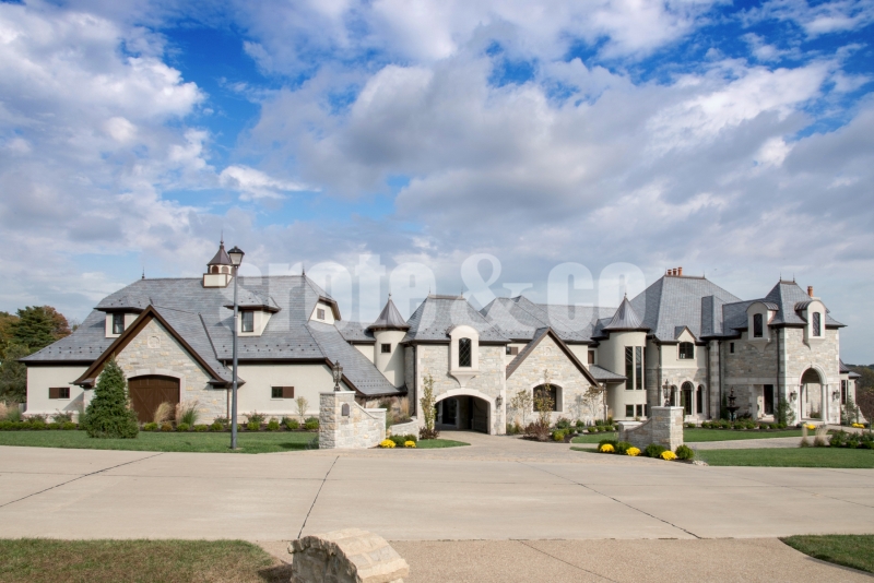 Front elevation of custom home