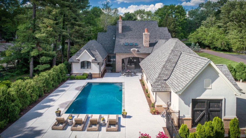 Covered outdoor room and private southern terrace