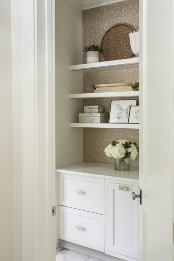 french country home built in storage design