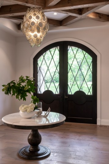 french country home entry foyer design