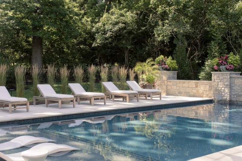 french country home pool design
