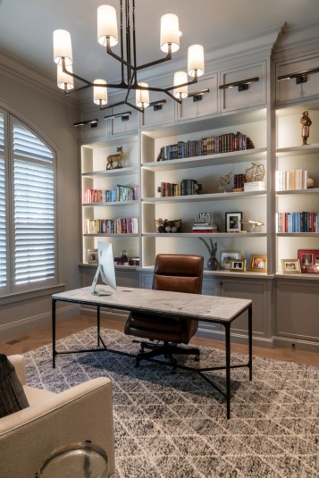 french country home study built ins design