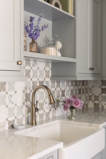 french country laundry sink backsplash