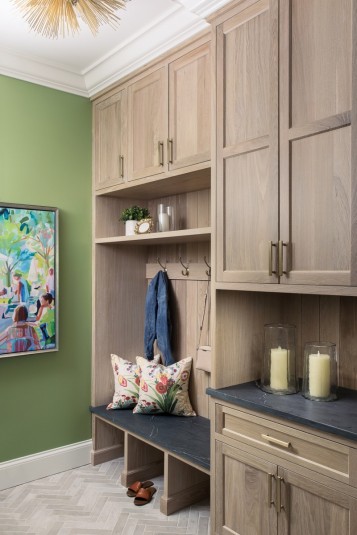 french country mudroom design