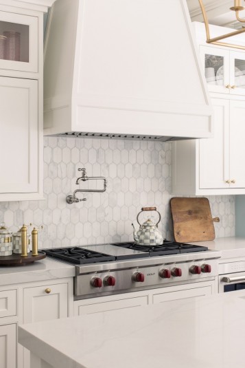 french country range hood backsplash design
