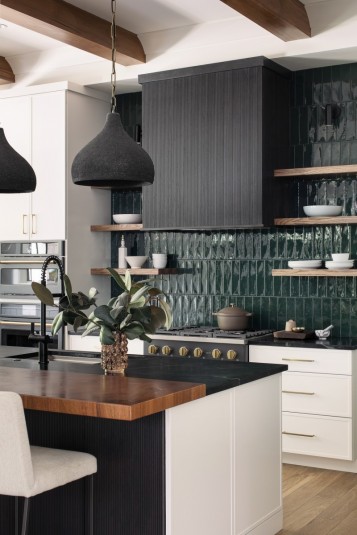 kitchen design with black soapstone countertops
