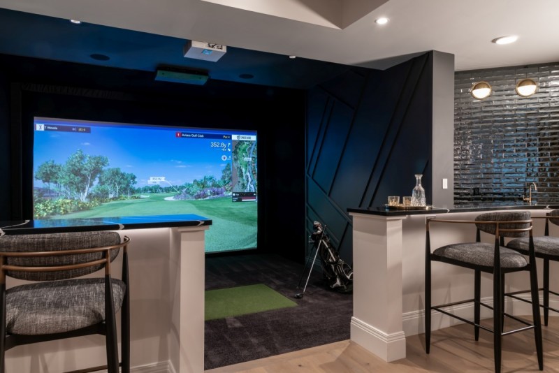 lower level home golf room design