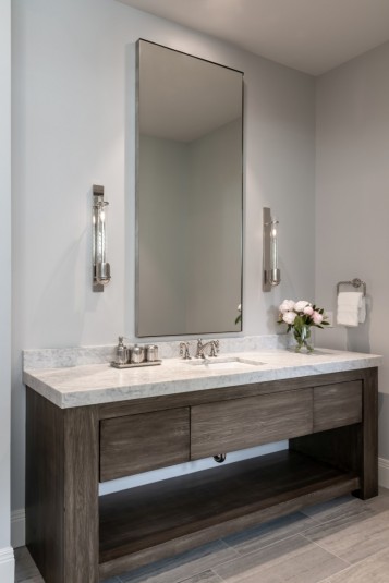 master bath design rustic modern vanity