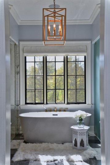 Master bathroom with free standing tub