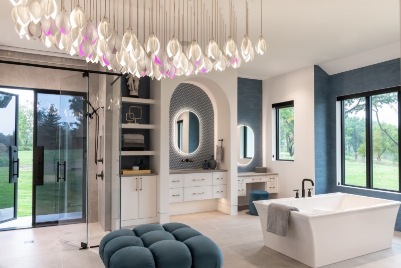 modern bath design of st louis custom home