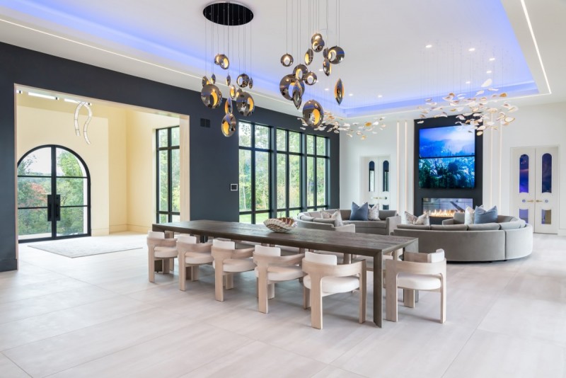 modern custom home interior design led
