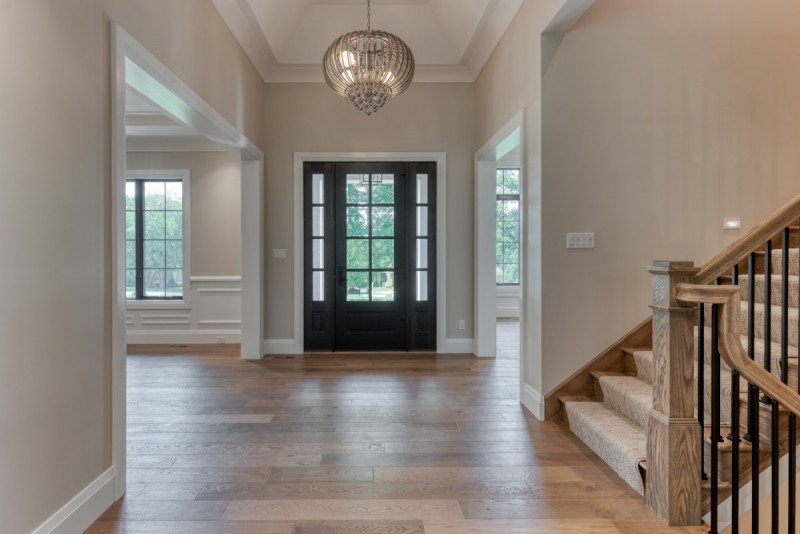 modern farmhouse foyer design