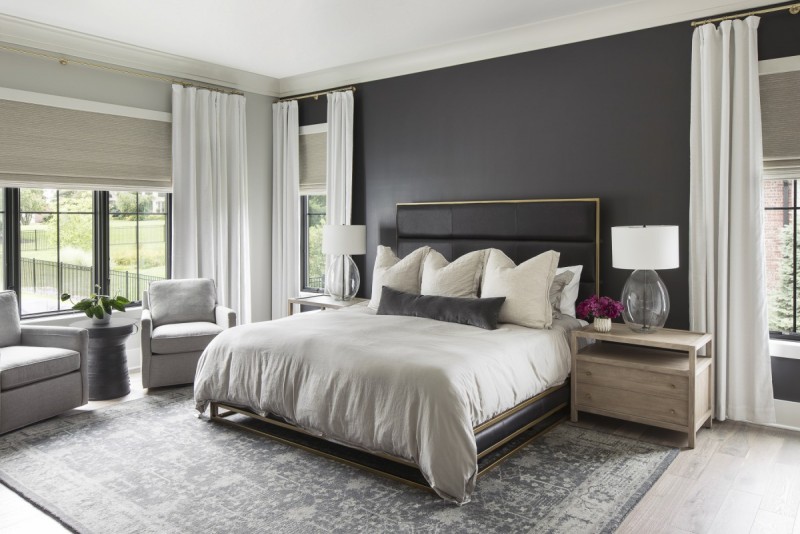 modern farmhouse primary suite interior design