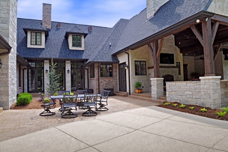 outdoor courtyard patio and porch design