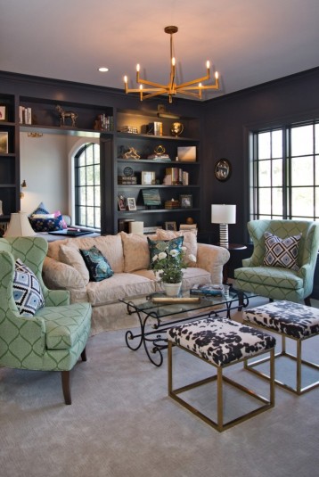 room design with custom built ins