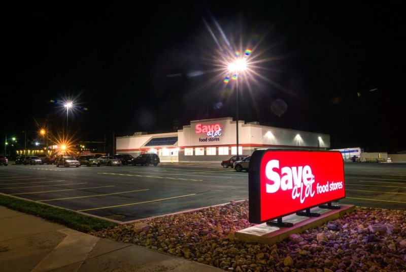 Save-A-Lot grocery store building exterior design