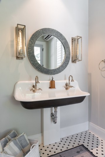 shower room floating trough farm sink