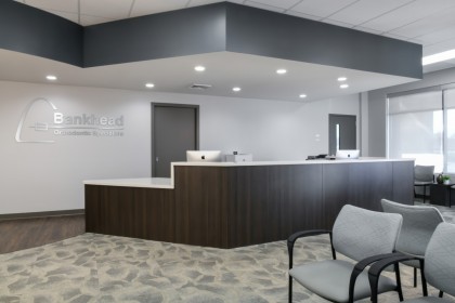 Bankhead Orthodontics dental reception area interior remodel renovation