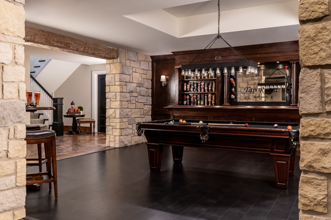 Custom lower level interior design