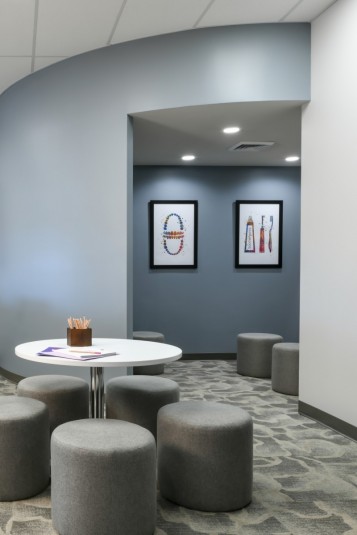 Bankhead Orthodontics dental office waiting room design