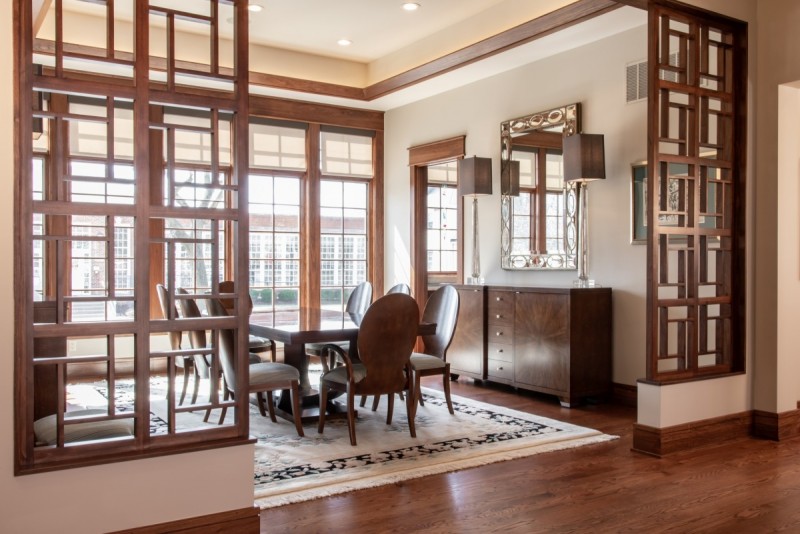 dining room custom partition walls design