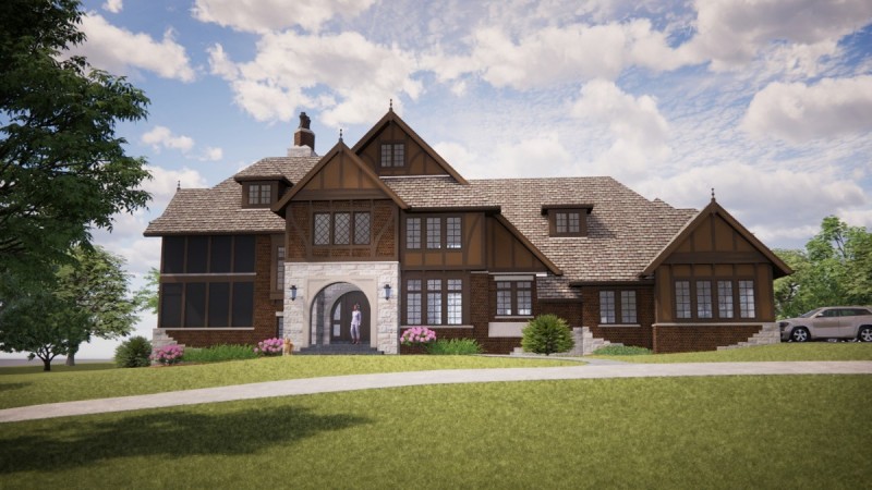 Home architectural design rendering in webster groves mo